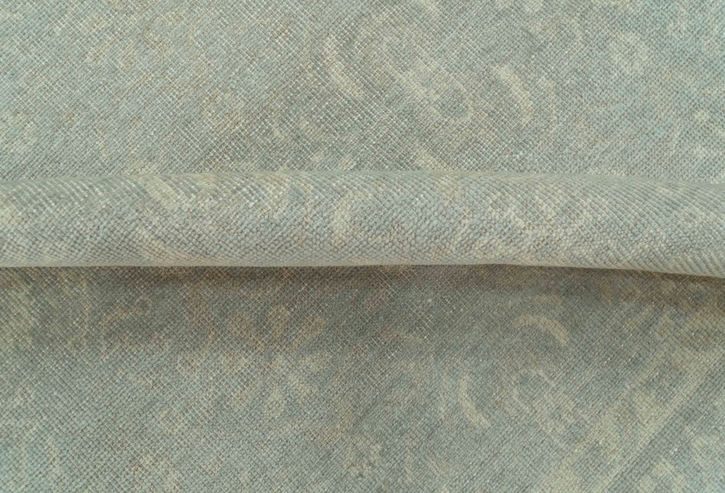 Custom Made Silver Traditional Silver Hand Knotted Wool Rug
