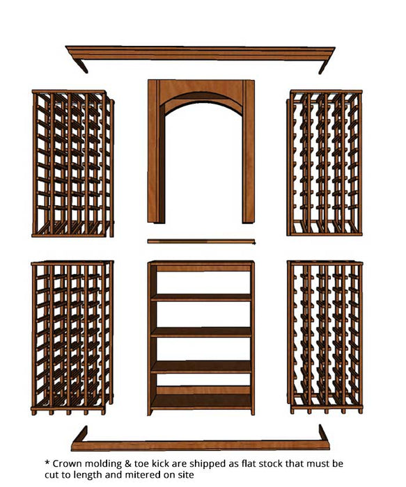 6 Foot Wine Cellar - 200 Bottle Capacity