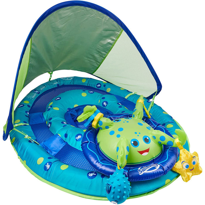 SwimWays Inflatable Baby Spring Pool Float Activity Center with Canopy, Octopus