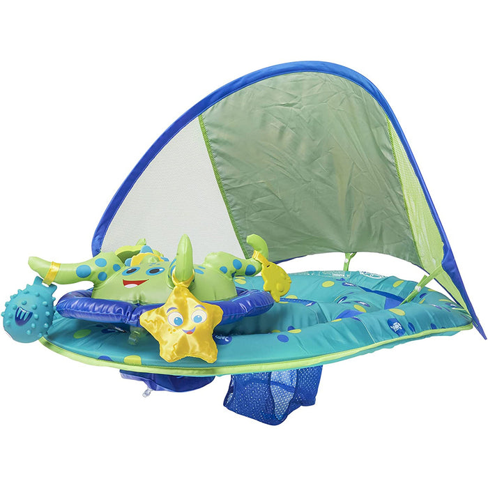 SwimWays Inflatable Baby Spring Pool Float Activity Center with Canopy, Octopus