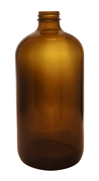 32 oz Amber Glass Boston Round Growler