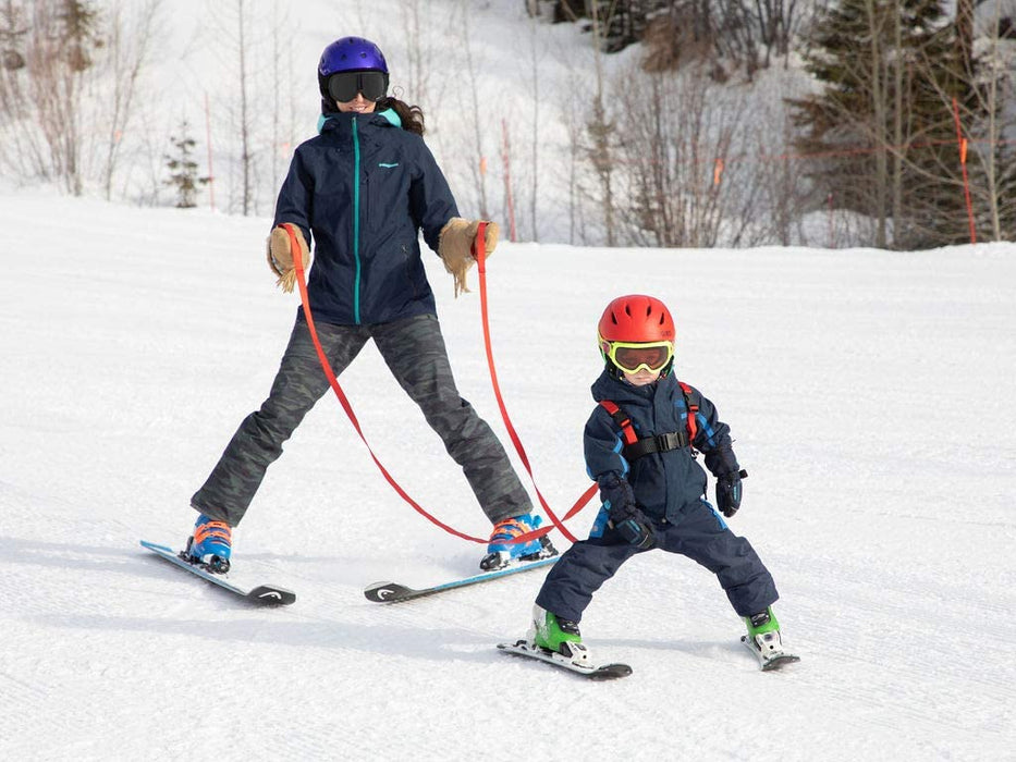 Lucky Bums Kids Ski Harness w/ Grip N' Guide Handle, 2 Leashes, Backpack, Navy