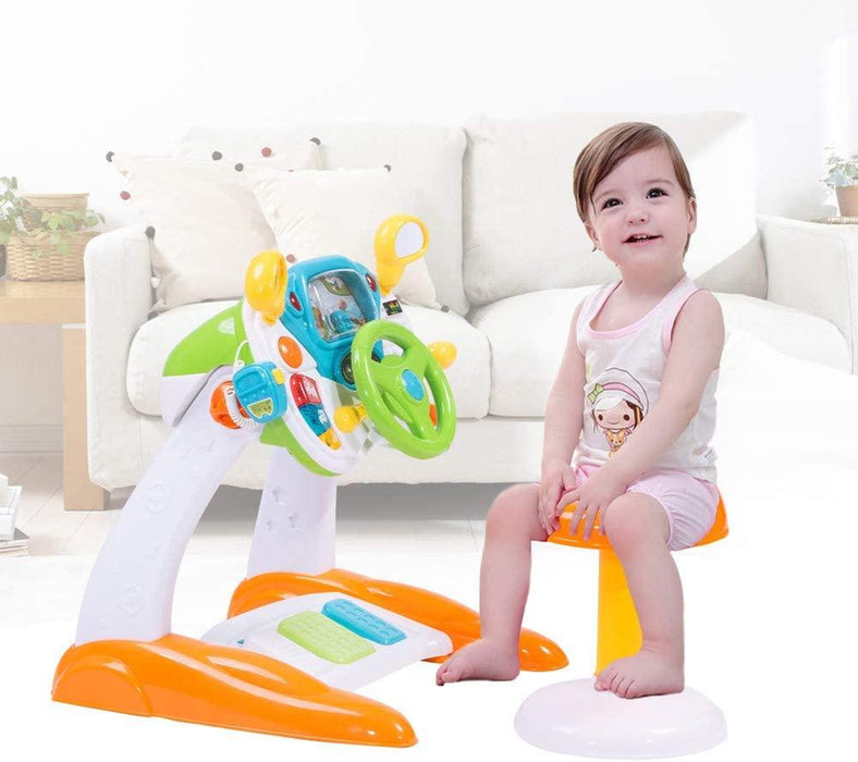 Kids Pretend Ride on Toy Steering Wheel Driving Car Simulate Toys for Toddlers