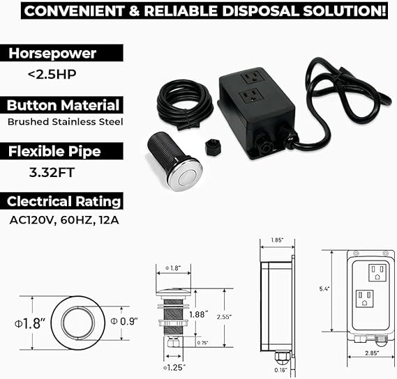 Dual Outlet Air Switch, Chrome