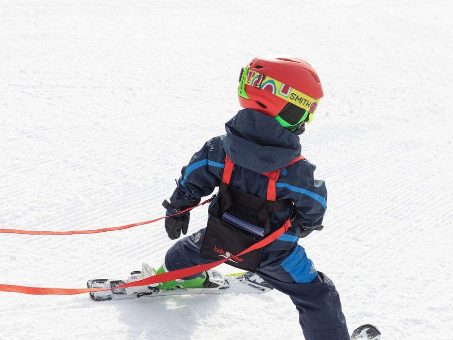 Lucky Bums Kids Ski Harness w/ Grip N' Guide Handle, 2 Leashes, Backpack, Navy