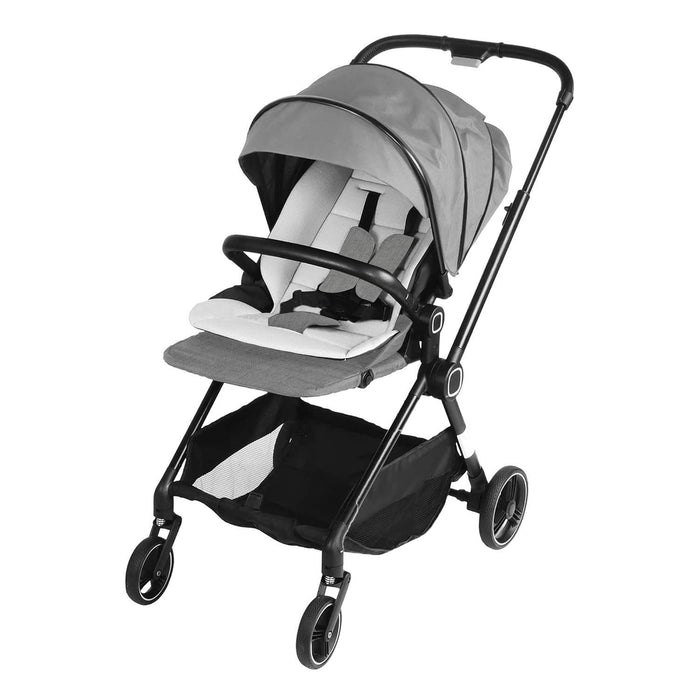 Easy Fold Baby Stroller Lightweight High Landscape Infant Pushchair with Reversible Seat, Gray