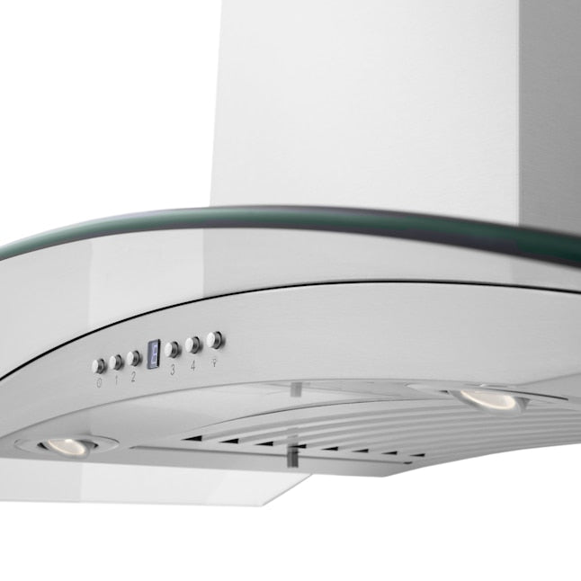 ZLINE 48" CrownSound Ducted Vent Wall Mount Range Hood in Stainless Steel with Built-in Bluetooth Speakers, KN4CRN-BT-48