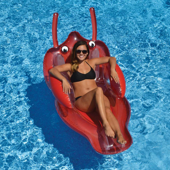 Swimline 90405 Inflatable Rideable Lobster Swimming Pool Floating Water Lounger