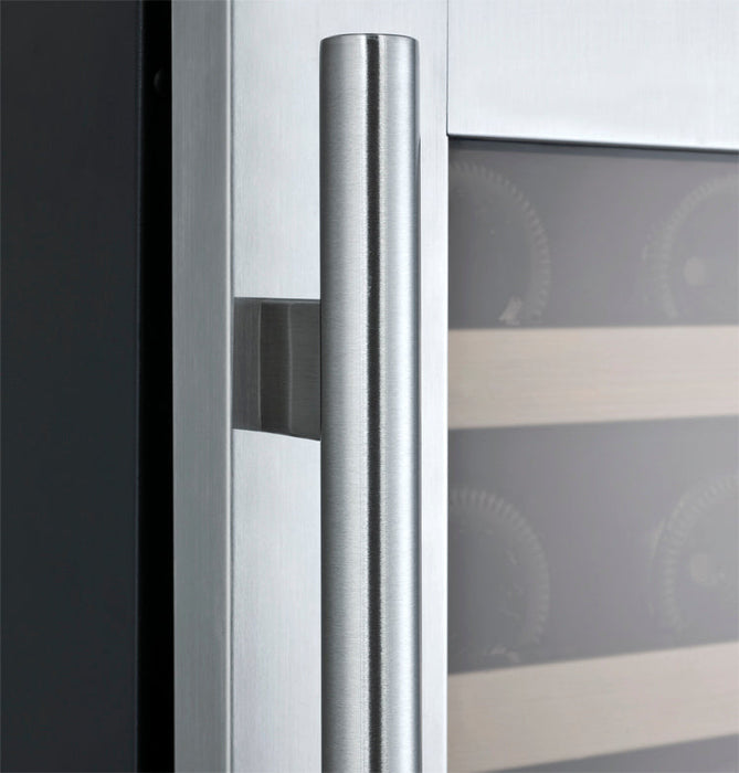 FlexCount Series 56 Bottle Dual Zone Built-In Wine Refrigerator with Stainless Steel Door - Right Hinge