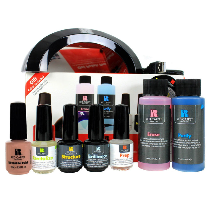 Red Carpet Manicure Pro 45 LED Gel Nail Polish Kit Starter Package