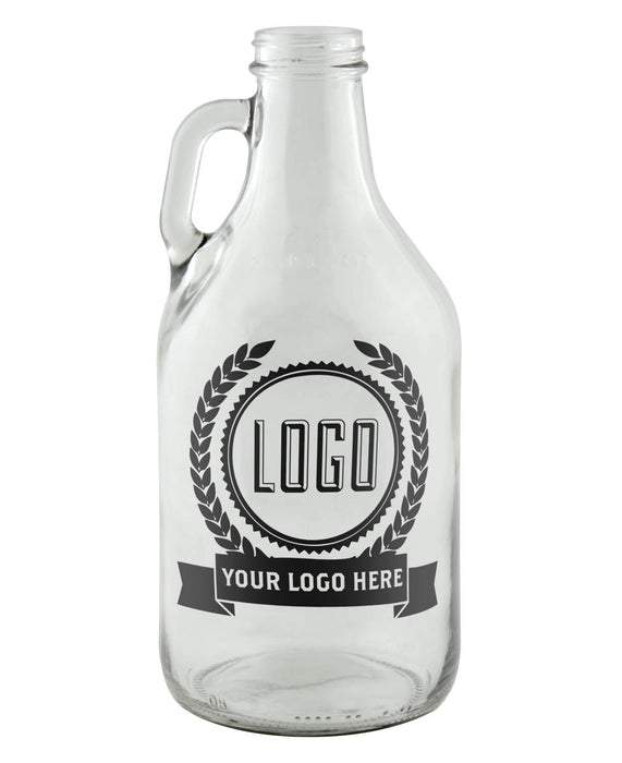 *BACKORDERED* 32 oz Clear Glass Mini Beer Growler