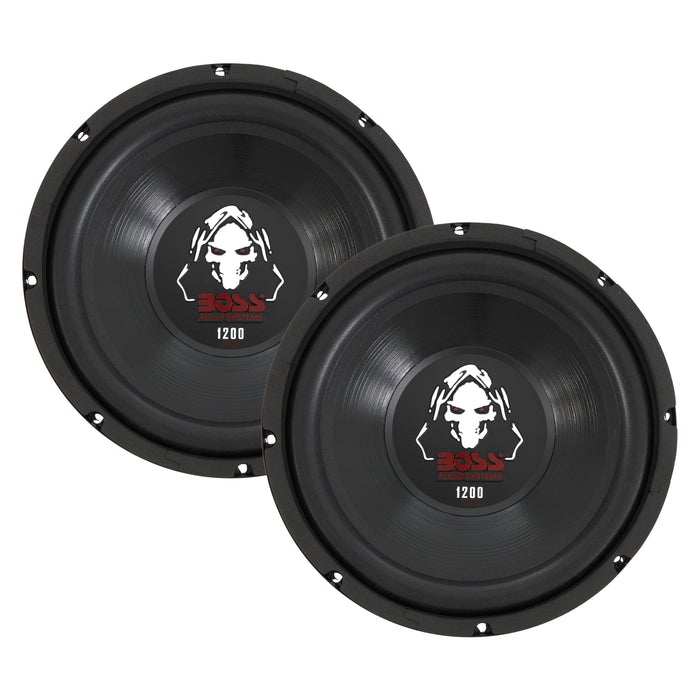 Boss Audio 10-Inch Single Voice Coil 1200 Watt Max Subwoofer (2 Pack) | P10SVS