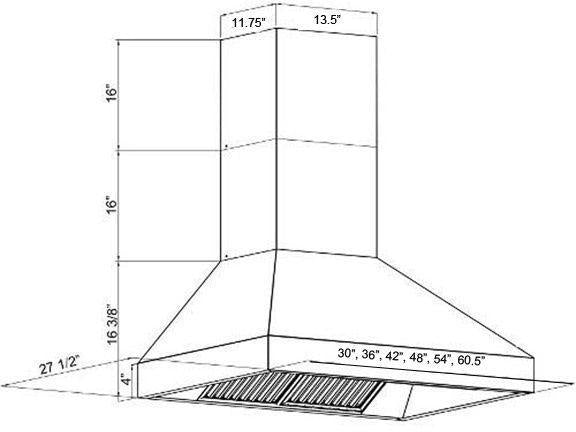 ZLINE 36 in. Remote Dual Blower Stainless Wall Range Hood, 697-RD-36
