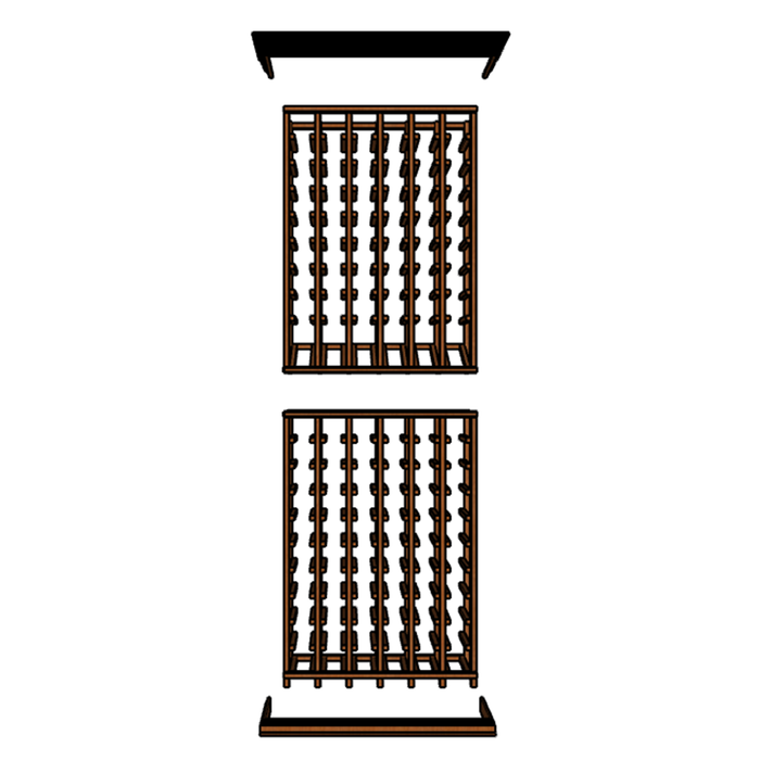 6 Column - 114 Bottle 6.5ft Wine Rack Kit with Display