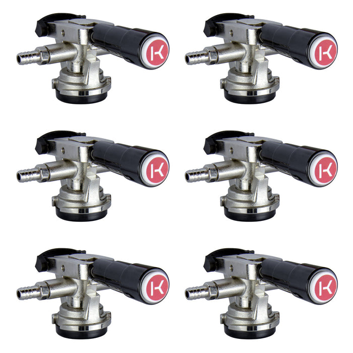 Low Profile D System Keg Tap Coupler - Set of 6