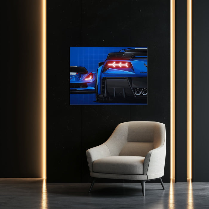 Car light up sign, Car neon light sign, Car wall art lighted, Car led wall decor, Car led sign, Garage neon sign, Neon painting art For Man - UvCar35