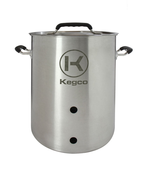 6 Gallon Brew Kettle with Thermometer and 2-Piece Ball Valve