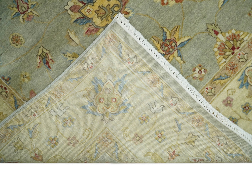 6x8 Fine Hand Knotted Silver and Ivory Traditional Vintage Persian Style Antique Wool Rug | AGR30