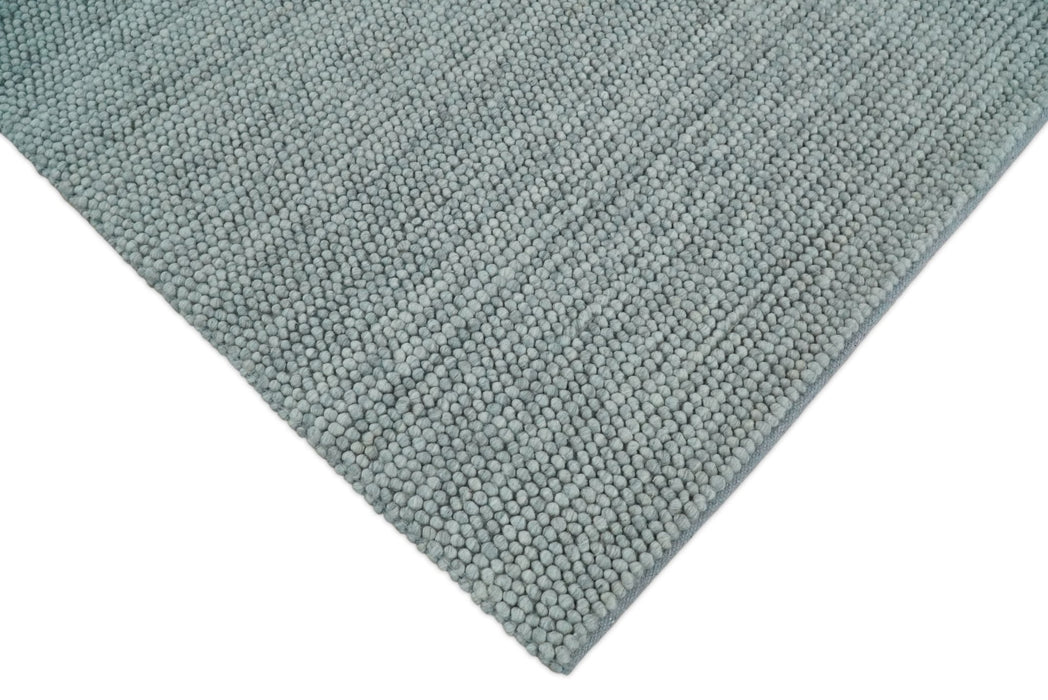 6x9 and 8x10 Solid Gray Wool Blend Felted Chunky Hand Woven Area Rug | DOV5