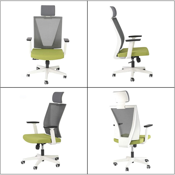 Adjustable Office Mesh Chairs Ergonomic Desk Chairs with Lumbar Support Armrest Headrest, High Back