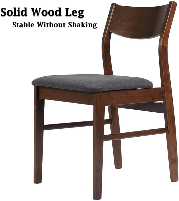 5 Piece Dining Table Set, 1 Dining Table 47.2" for 4-6 with 4 Dining Chairs Mid-Century Modern Wood Kitchen Dining Set