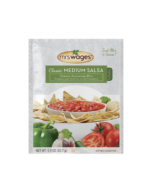 Mrs. Wages Classic Salsa Seasoning Mix, Medium, 12 - .8 Oz. Pk.