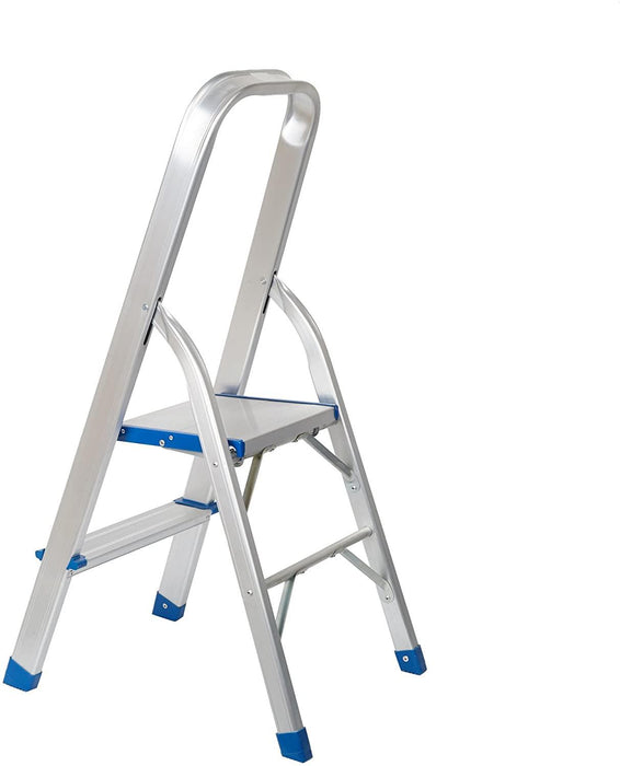 2 Step Ladder Aluminum Folding Step Stool with 220lbs Capacity Anti-Slip Pedal