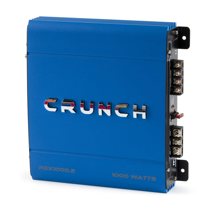 Crunch PowerDriveX 1000 Watt 2 Channel Exclusive Blue A/B Car Amplifier (2 Pack)