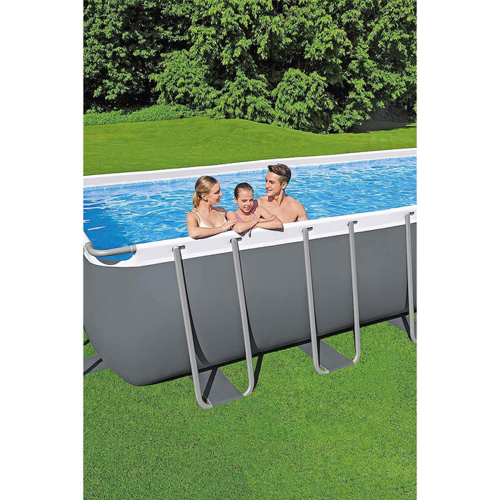 Bestway Power Steel 31'4" x 16' x 52" Rectangular Above Ground Swimming Pool Set