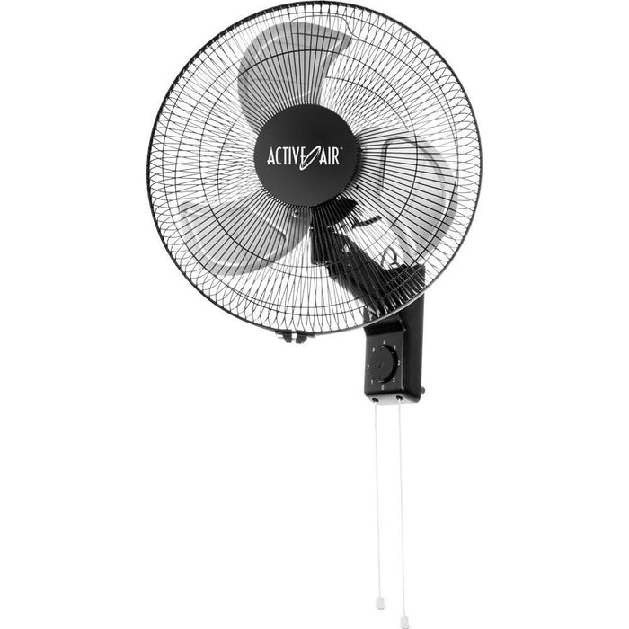 Active Air ACFW16HDB 16 Inch 3-Speed Metal Wall Mountable Oscillating Tilt Fan