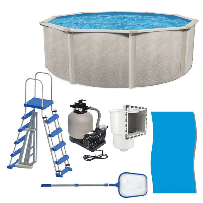 Aquarian Phoenix 21' x 52" Steel Frame Above Ground Swimming Pool Kit with Pump