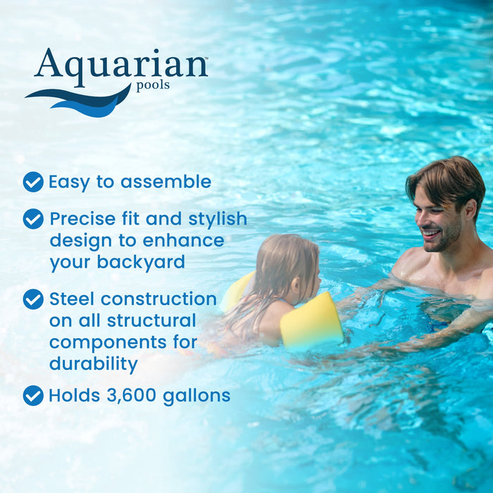 Aquarian Phoenix 15ft x 52in Above Ground Swimming Pool w/Pump and Pool Ladder