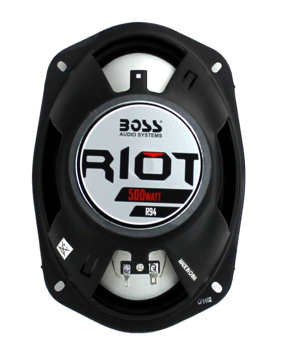 2) New Boss Riot R94 6x9" 500W 4 Way Car Coaxial Audio Speakers Stereo PAIR