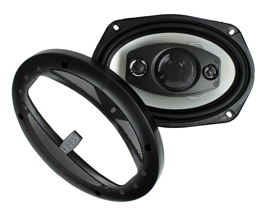 2) New Boss Riot R94 6x9" 500W 4 Way Car Coaxial Audio Speakers Stereo PAIR