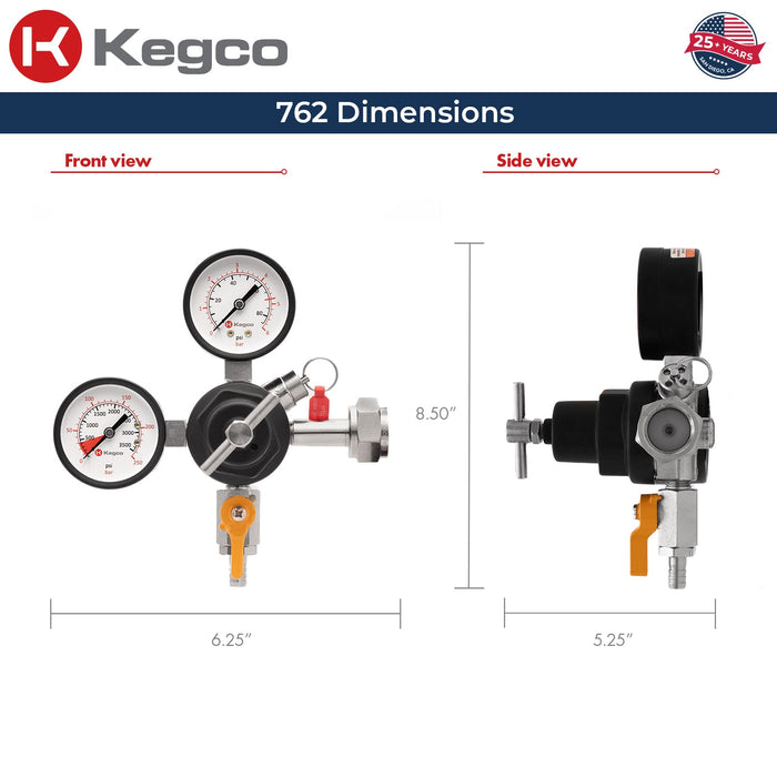 Commercial Grade Double Gauge CO2 Regulator