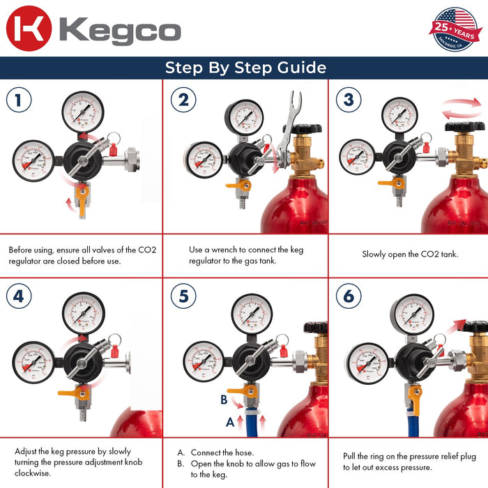 Commercial Grade Double Gauge CO2 Regulator