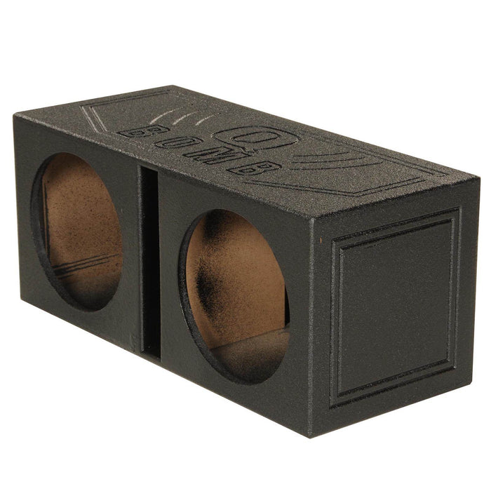 Q Power QBOMB10V Dual 10 Inch Vented Port Subwoofer Sub Box w/ Bedliner Spray