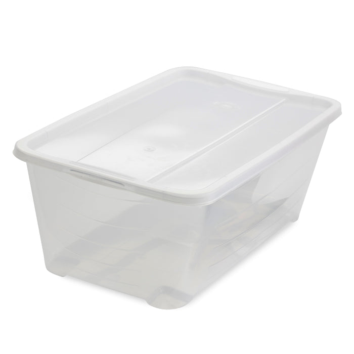 Life Story 6L Shoe and Closet Storage Box Stacking Containers, Clear (10 Pack)