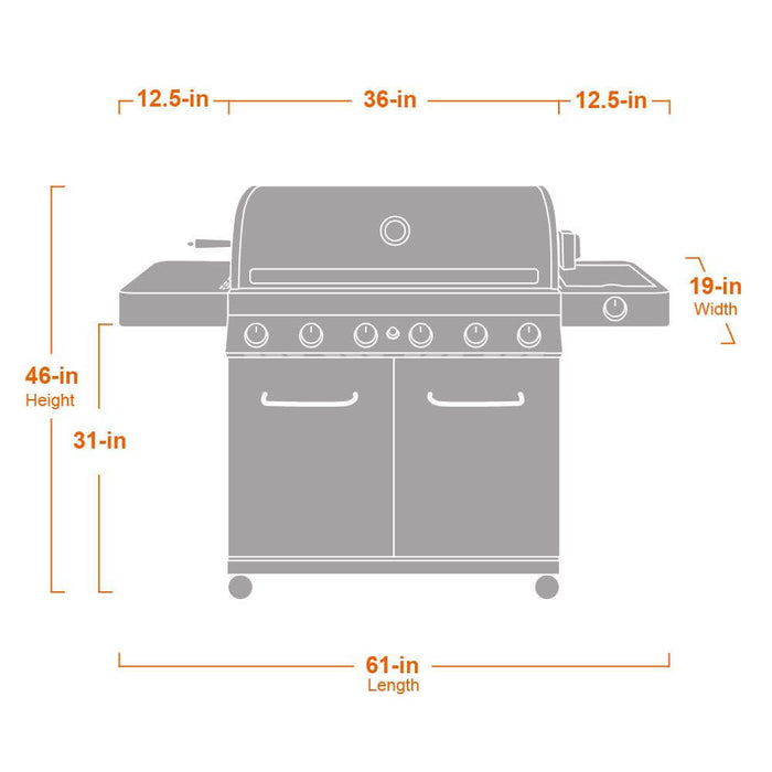 77352 | Full Stainless Propane Gas Grill