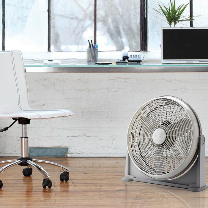 Lasko 20" 3-Speed Cooling Air Circulator Floor & Wall Mount Fan, Gray (2 Pack)