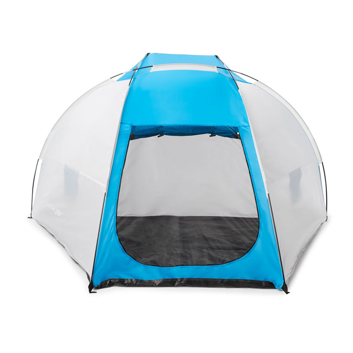 Tahoe Gear Cruz Bay Summer Sun Shelter and Beach Shade Tent Canopy, Blue & White