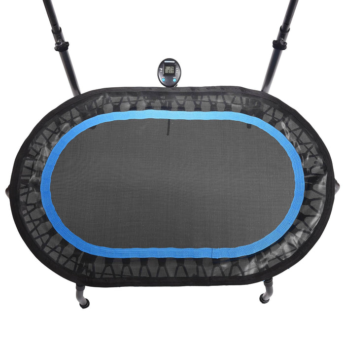 Stamina InTone Oval Fitness Rebounder Trampoline for Cardio with Handlebars