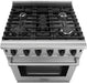 THOR Kitchen Package - 30" Propane Gas Range, Microwave, Refrigerator with Water and Ice Dispenser, Dishwasher, AP-LRG3001ULP-12