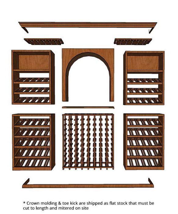 8 Foot Wine Cellar - 226 Bottle Capacity