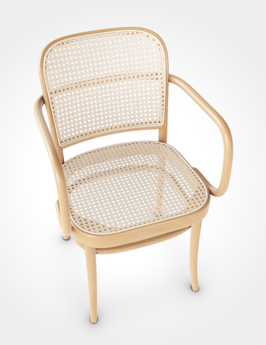 No 811 Bentwood Armchair by Ton - Natural Beech-Cane Seat/Cane Back