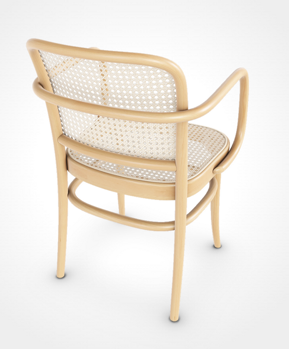 No 811 Bentwood Armchair by Ton - Natural Beech-Cane Seat/Cane Back