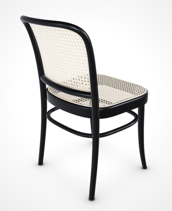 No. 811 Bentwood Chair by Ton-Black Stained Beech-Cane Seat/Cane Back