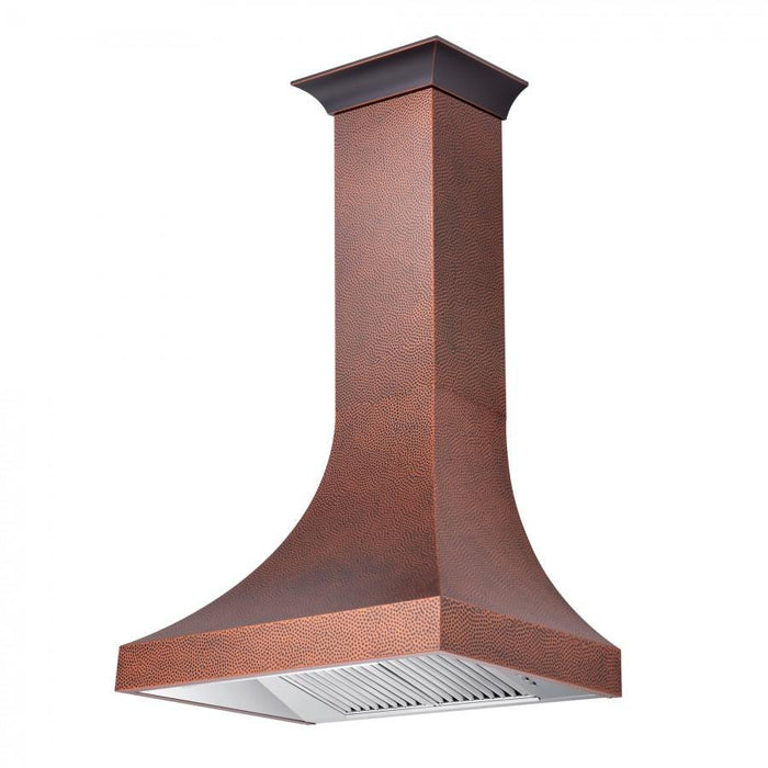 ZLINE 30 in. Designer Series Hand-Hammered Copper Finish Wall Range Hood, 8632H-30