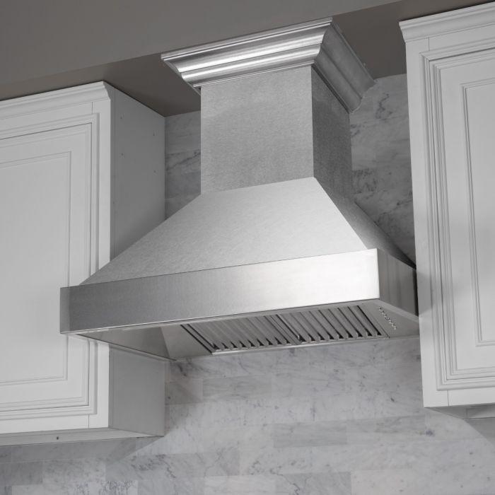 ZLINE 36" Professional Gas Range in DuraSnow® Stainless Steel & 36" Range Hood Appliance Package, 2KP-RGSSNRH36