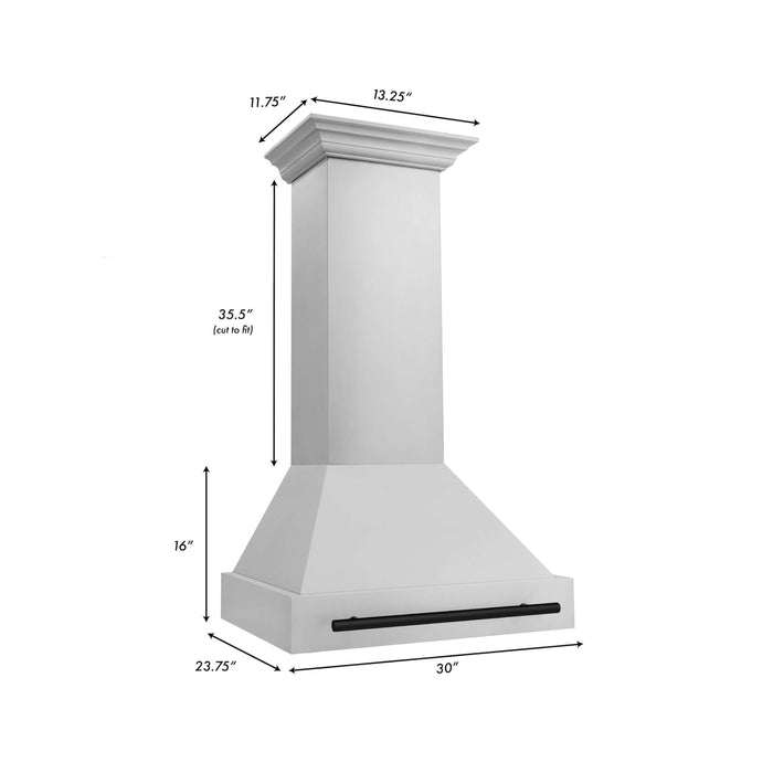 ZLINE Autograph Edition 30 in. Stainless Steel Range Hood with Stainless Steel Shell and Handle (8654STZ-30)